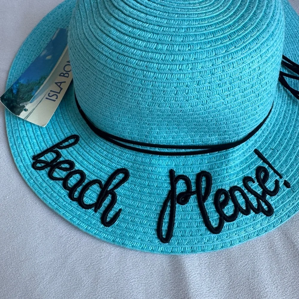 Kids Beach Hat Beach Please Blue NEW Isla Bonita‎ 100% paper Fun Novelty
